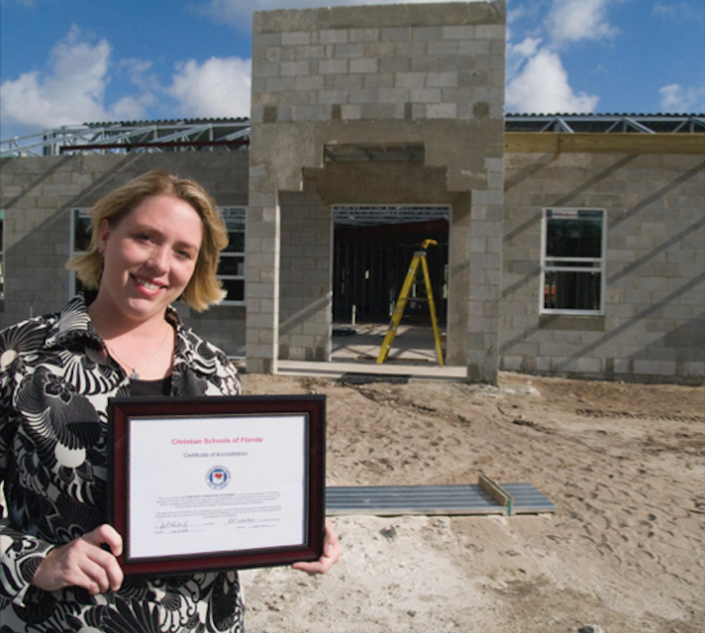 Accreditation certificate at new facility