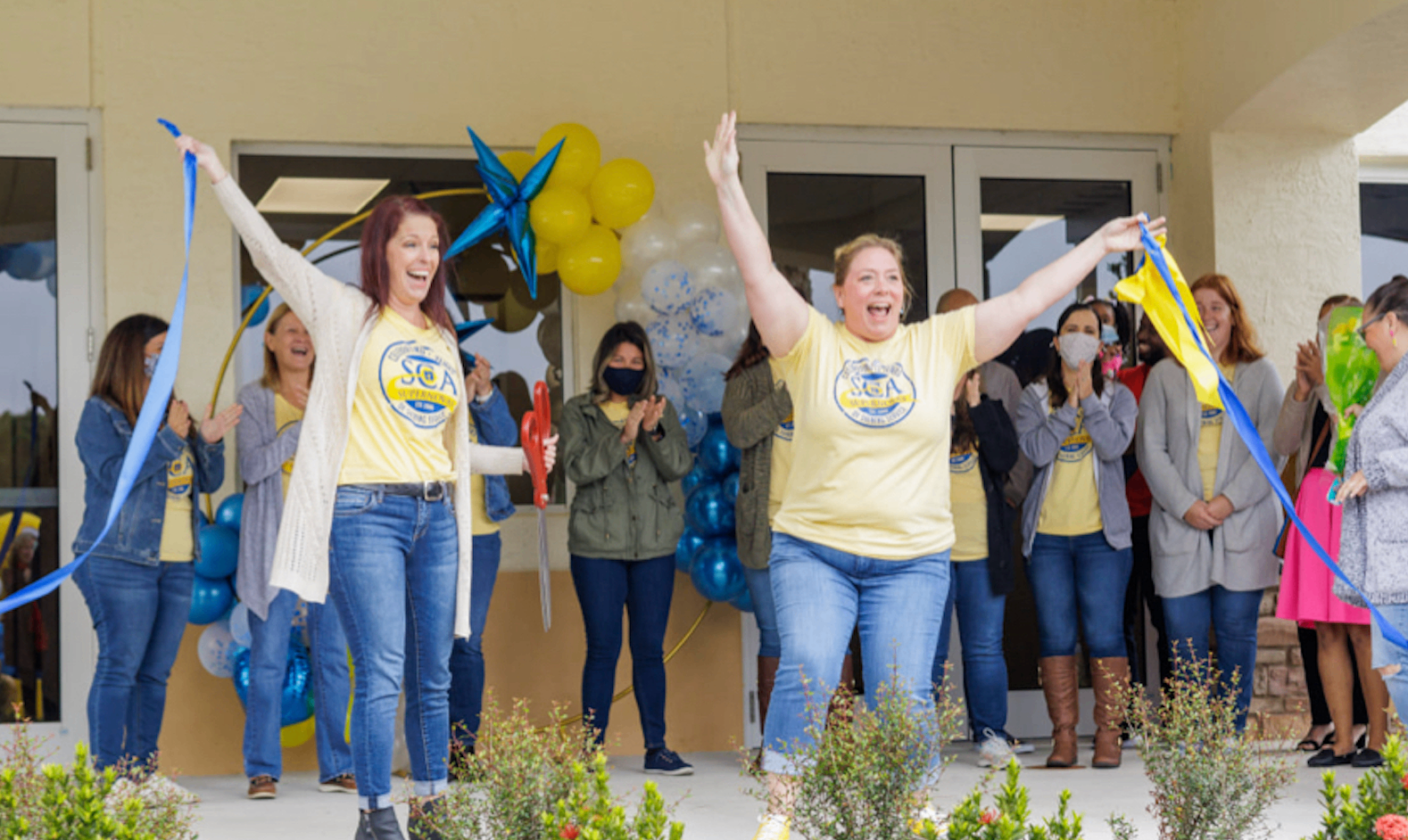 Ribbon cutting celebration